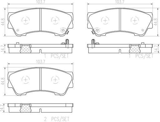 Brembo P 28 093 - Komplet Pločica, disk-kočnica www.molydon.hr