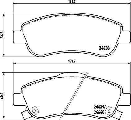 Brembo P 28 045X - Komplet Pločica, disk-kočnica www.molydon.hr