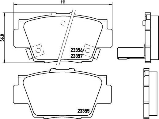 Brembo P 28 040 - Komplet Pločica, disk-kočnica www.molydon.hr