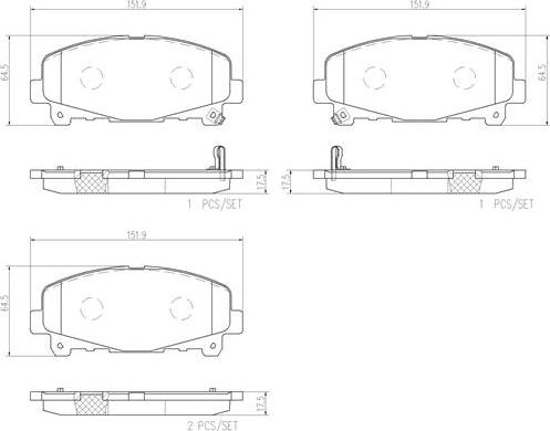 Brembo P28043N - Komplet Pločica, disk-kočnica www.molydon.hr