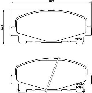 Brembo P 28 043 - Komplet Pločica, disk-kočnica www.molydon.hr