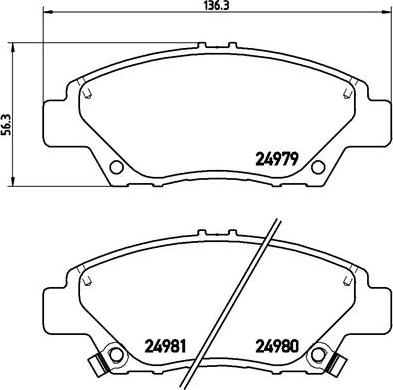 Brembo P 28 050X - Komplet Pločica, disk-kočnica www.molydon.hr