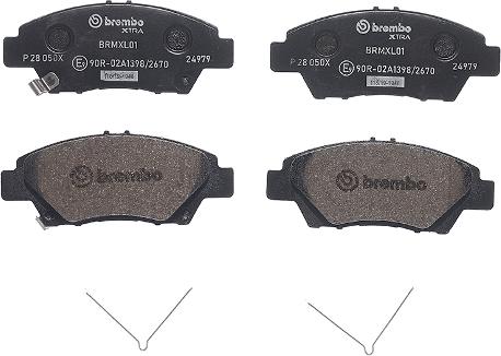 Brembo P 28 050X - Komplet Pločica, disk-kočnica www.molydon.hr