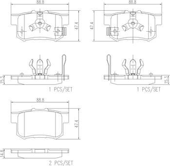 Brembo P28061N - Komplet Pločica, disk-kočnica www.molydon.hr