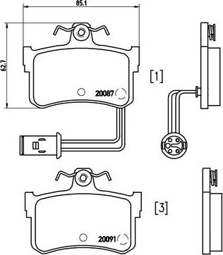 Brembo P 28 015 - Komplet Pločica, disk-kočnica www.molydon.hr