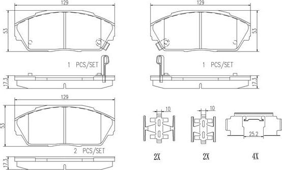 Brembo P28013N - Komplet Pločica, disk-kočnica www.molydon.hr