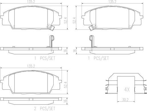 Brembo P28032N - Komplet Pločica, disk-kočnica www.molydon.hr