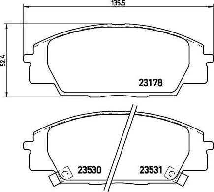 Brembo P 28 032 - Komplet Pločica, disk-kočnica www.molydon.hr