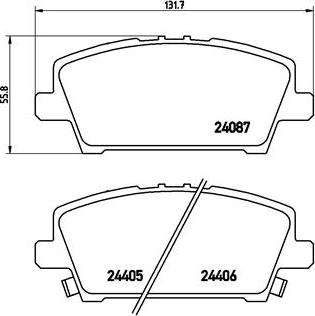 Brembo P 28 037 - Komplet Pločica, disk-kočnica www.molydon.hr