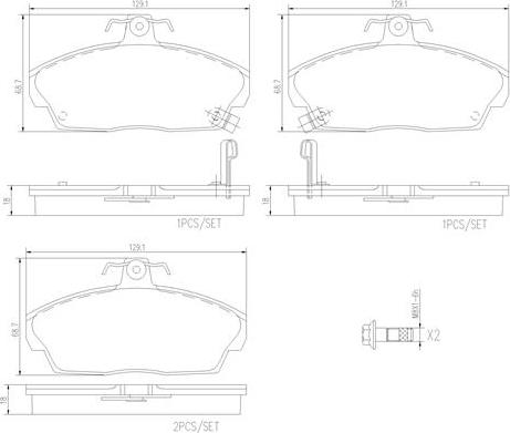 Brembo P28020N - Komplet Pločica, disk-kočnica www.molydon.hr