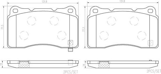 Brembo P28106N - Komplet Pločica, disk-kočnica www.molydon.hr