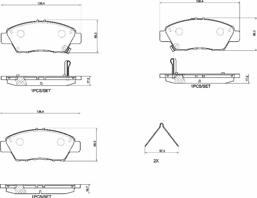 Brembo P 28 112 - Komplet Pločica, disk-kočnica www.molydon.hr