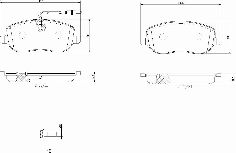 Brembo P23090N - Komplet Pločica, disk-kočnica www.molydon.hr