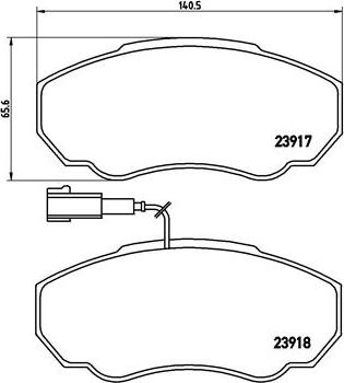 Brembo P 23 091 - Komplet Pločica, disk-kočnica www.molydon.hr