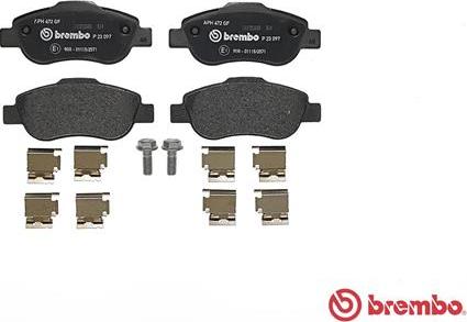 Brembo P 23 097 - Komplet Pločica, disk-kočnica www.molydon.hr