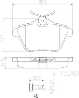 Brembo P23067N - Komplet Pločica, disk-kočnica www.molydon.hr