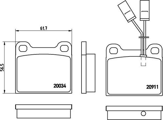 Brembo P 23 012 - Komplet Pločica, disk-kočnica www.molydon.hr