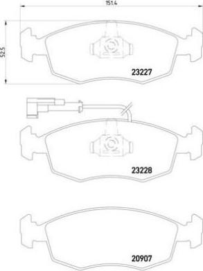 Brembo P 23 076 - Komplet Pločica, disk-kočnica www.molydon.hr