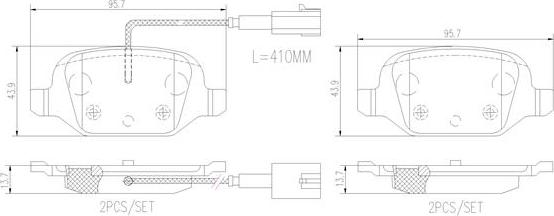 Brembo P23146N - Komplet Pločica, disk-kočnica www.molydon.hr