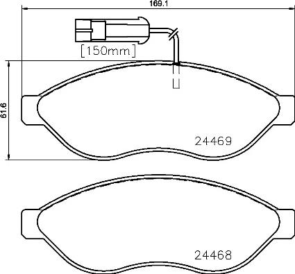 Brembo P 23 143 - Komplet Pločica, disk-kočnica www.molydon.hr