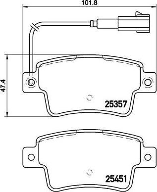 Brembo P 23 142 - Komplet Pločica, disk-kočnica www.molydon.hr