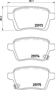 Brembo P 23 156 - Komplet Pločica, disk-kočnica www.molydon.hr