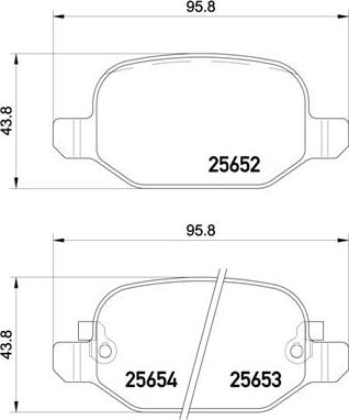 Brembo P 23 150 - Komplet Pločica, disk-kočnica www.molydon.hr