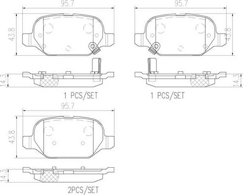 Brembo P23151N - Komplet Pločica, disk-kočnica www.molydon.hr