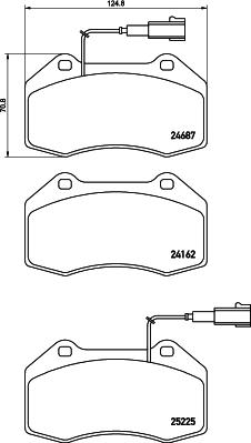 Brembo P 23 162 - Komplet Pločica, disk-kočnica www.molydon.hr