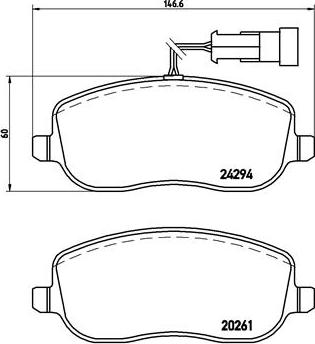 Brembo P 23 100 - Komplet Pločica, disk-kočnica www.molydon.hr