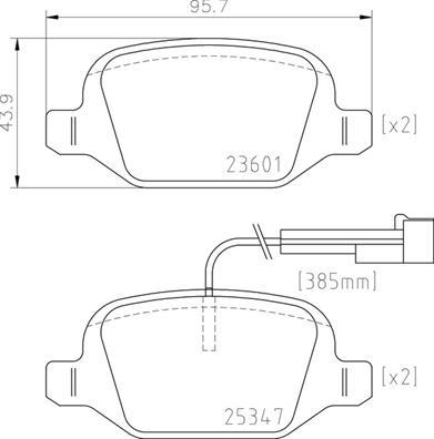 Brembo P 23 181 - Komplet Pločica, disk-kočnica www.molydon.hr