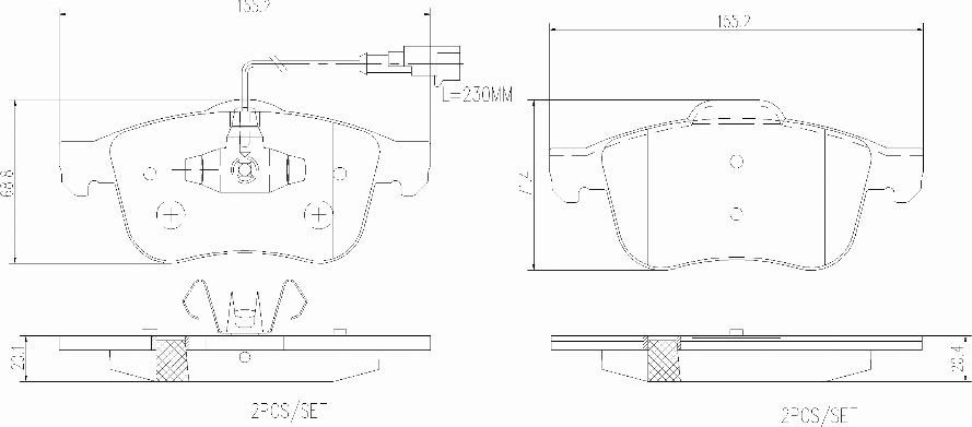 Brembo P23132N - Komplet Pločica, disk-kočnica www.molydon.hr