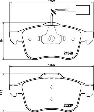 Brembo P 23 132 - Komplet Pločica, disk-kočnica www.molydon.hr