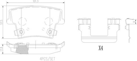 Brembo P23175N - Komplet Pločica, disk-kočnica www.molydon.hr