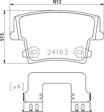 Brembo P 23 175 - Komplet Pločica, disk-kočnica www.molydon.hr