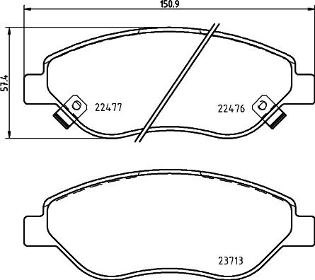 Brembo P 23 178 - Komplet Pločica, disk-kočnica www.molydon.hr