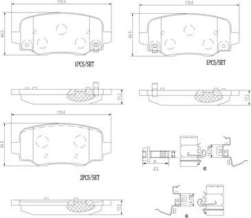 Brembo P23177N - Komplet Pločica, disk-kočnica www.molydon.hr