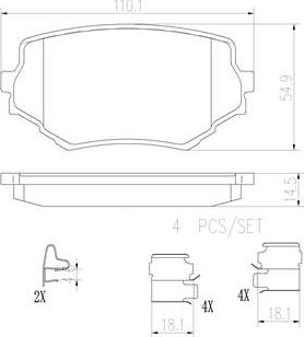 Brembo P79009N - Komplet Pločica, disk-kočnica www.molydon.hr