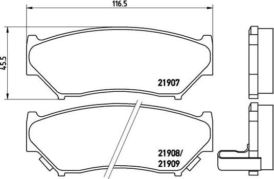 Brembo P 79 008 - Komplet Pločica, disk-kočnica www.molydon.hr