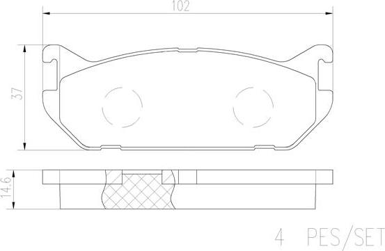 Brembo P79036N - Komplet Pločica, disk-kočnica www.molydon.hr