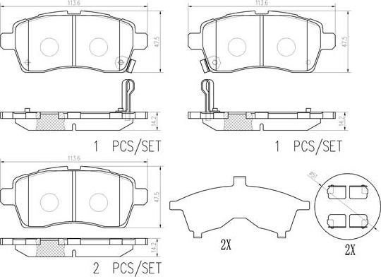 Brembo P79037N - Komplet Pločica, disk-kočnica www.molydon.hr