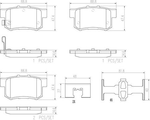 Brembo P79027N - Komplet Pločica, disk-kočnica www.molydon.hr