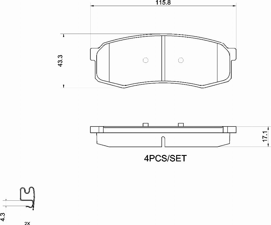 Brembo P75001N - Komplet Pločica, disk-kočnica www.molydon.hr