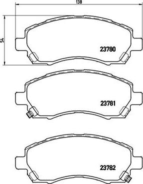 Brembo P 78 009 - Komplet Pločica, disk-kočnica www.molydon.hr