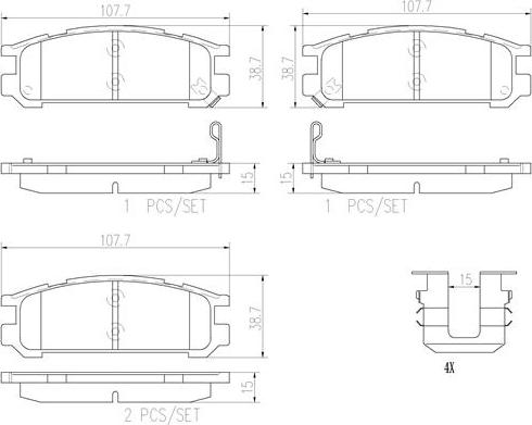 Brembo P78005N - Komplet Pločica, disk-kočnica www.molydon.hr