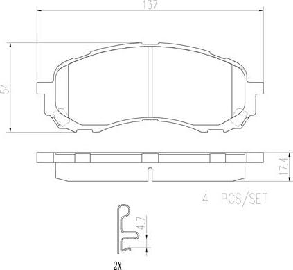 Brembo P78015N - Komplet Pločica, disk-kočnica www.molydon.hr