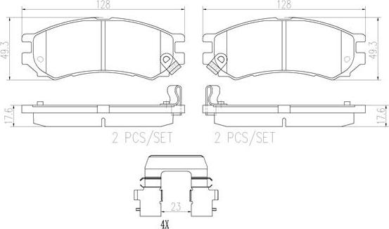 Brembo P73001N - Komplet Pločica, disk-kočnica www.molydon.hr