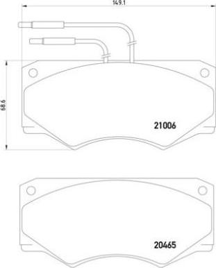 Brembo P A6 002 - Komplet Pločica, disk-kočnica www.molydon.hr