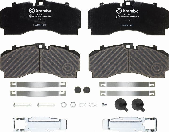 Brembo P A3 001 - Komplet Pločica, disk-kočnica www.molydon.hr