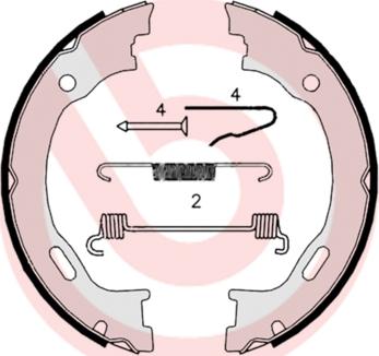 Brembo S 50 515 - Komplet kočionih obloga, rucna kočnica www.molydon.hr